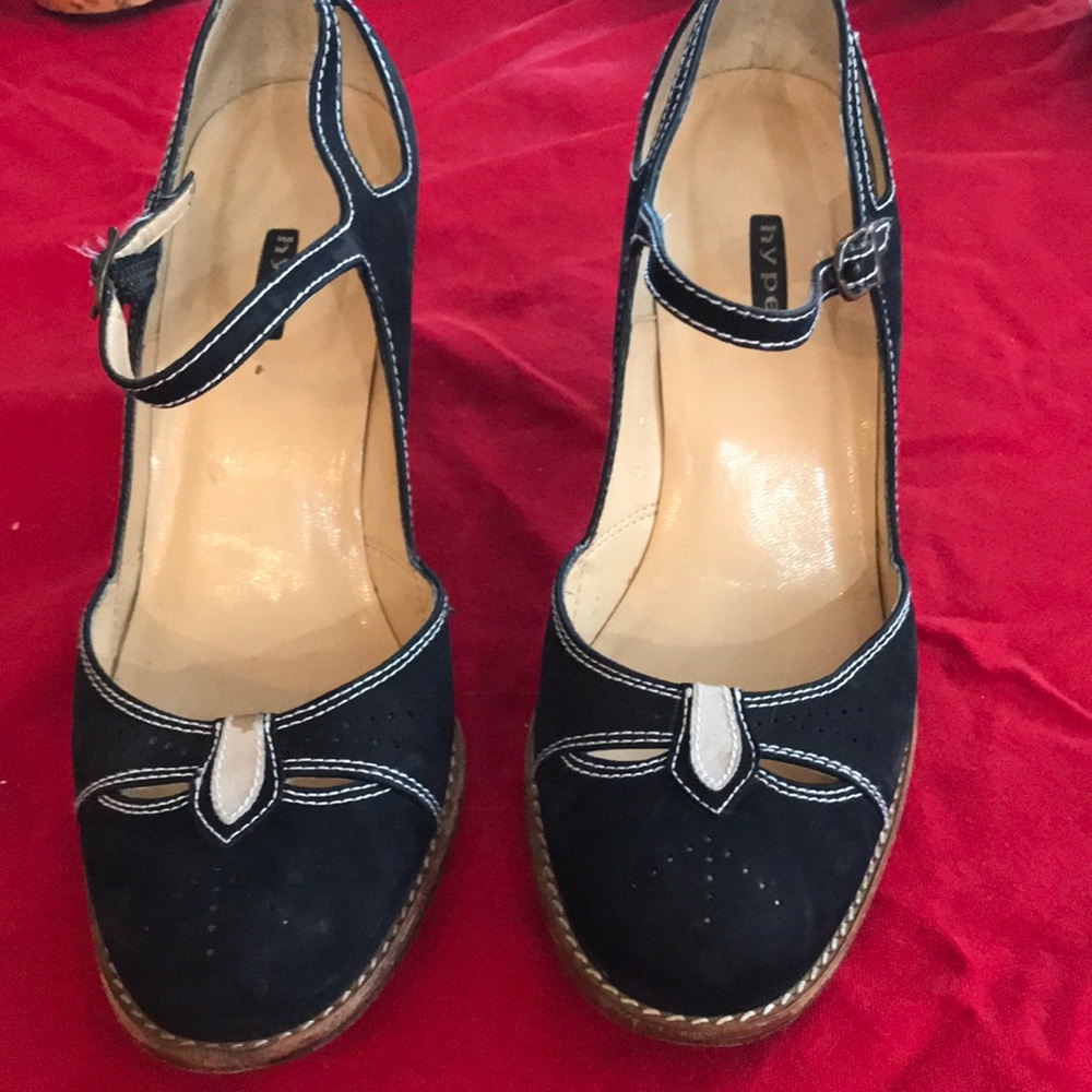 Hype Mary Jane heeled suede shoe